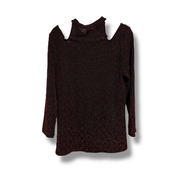 Sparkly Red and Black Halter Neck Top by No Boundaries – Size M (7-9) - Picture 4 of 7